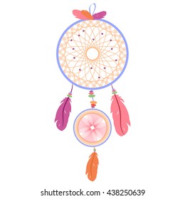 Dream catcher. Vector illustration.
