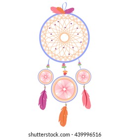 Dream catcher. Vector illustration.