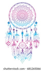 Dream catcher, vector illustration