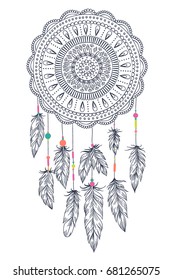 Dream catcher, vector illustration