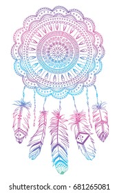 Dream catcher, vector illustration