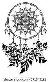 Dream catcher, vector illustration