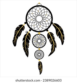  Dream Catcher. Fondo blanco, aislado.