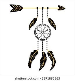Dream Catcher. White background, isolate.
