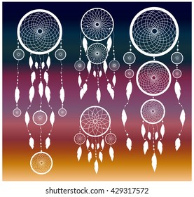 Dream catchers. Colorful Background. T shirt design. vector illustration.