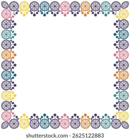 Dream catchers frame. hand drawn doodle amulets to protect sleep. Simple empty frame box