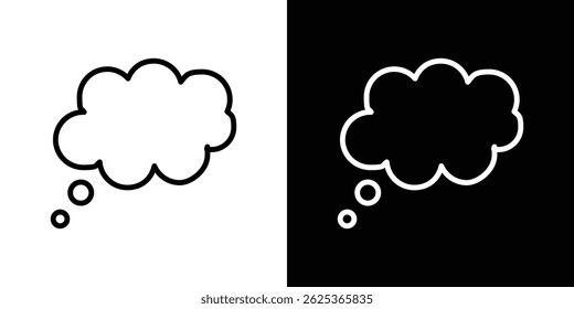 Dream cloud icon concept stroke on white background