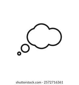 Dream cloud icon flat line symbol set.