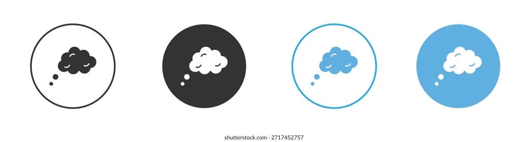Icono de la nube de ensueño. Plantilla de diseño de iconos gráficos