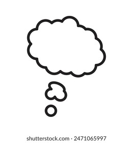 Dream cloud icon line art vector
