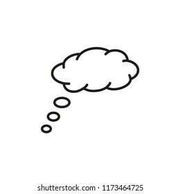 dream cloud icon in trendy flat design 