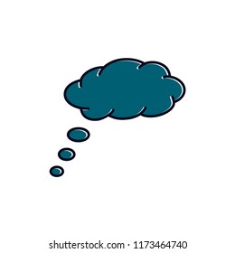 dream cloud icon in trendy flat design 