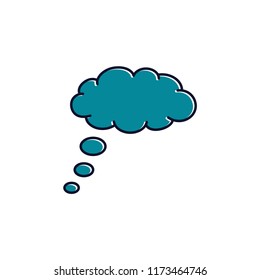 dream cloud icon in trendy flat design 