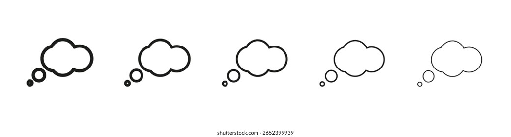 Signo de ilustración de conjunto de esquema de Vector de icono de nube de sueño