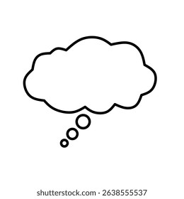 dream cloud vector on white background. speech bubble icon
