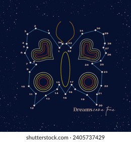 Dream come true typography slogan, Vector illustration design for fashion graphics, t shirt prints, posters.