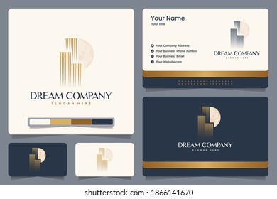 Dream Company, Building , Office, Logo Design And Business Card