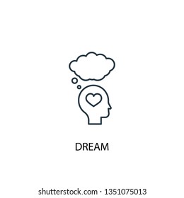 dream concept line icon. Simple element illustration. dream concept outline symbol design. Can be used for web and mobile UI/UX