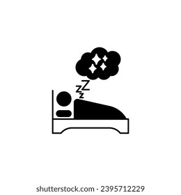 dream concept line icon. Simple element illustration. dream concept outline symbol design.