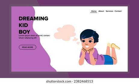 dream dreaming kid boy vector. web flat, child dream, fly fun dream dreaming kid boy web flat cartoon illustration