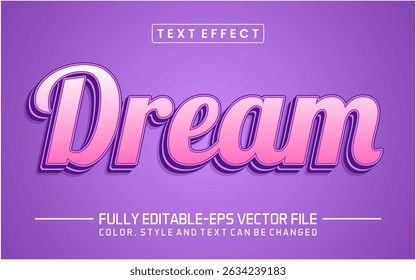 Dream font Text effect editable	