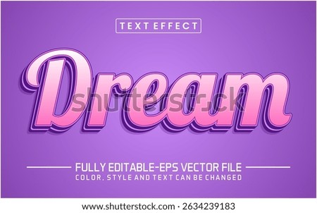 Dream font Text effect editable	