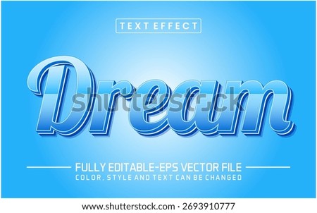 Dream font Text effect editable	