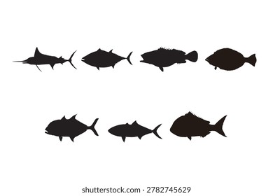 Dream Game Fish Silhouette Set Big Trophy Fish Collection