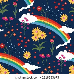 Dream garden pattern, for textile fabric, wallpaper and more.