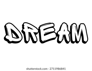 Dream graffiti word Vector fuente
Palabra de fuente del Vector en un fondo blanco