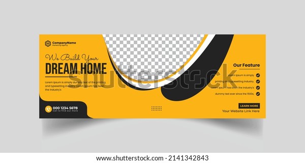 Dream Home construction tools social
media Cover photo Template. Home improvement and repair
construction social media cover banner design
template.