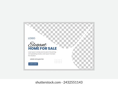 dream home creative web banner design vector template.