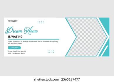 Dream home Facebook cover web banner template