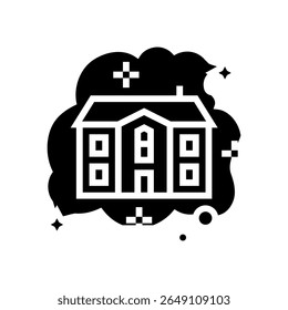 dream home dream glyph icon vector. dream home dream sign. isolated symbol illustration