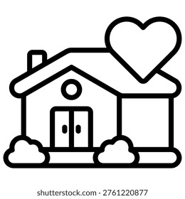 Dream Home Icon Element For Design
