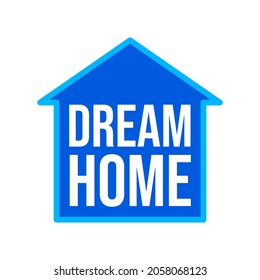 Dream Home Icon Label Badge Design Sign Vector