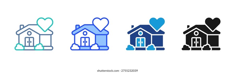 Dream Home icon set multiple style collection