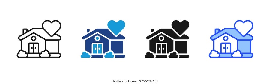 Dream Home icon set multiple style collection