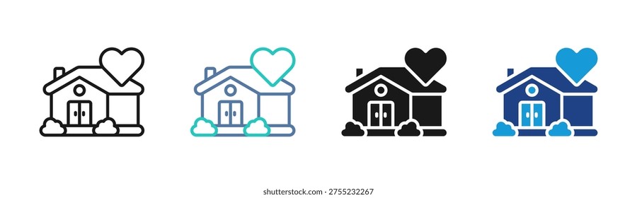 Dream Home icon set multiple style collection