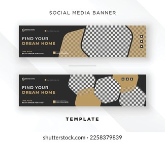 Dream home modern real estate display advertisement social media web cover banner ad design