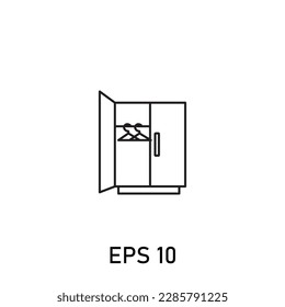dream home property or hotel property cupboard icon
 eps 10