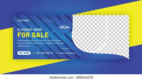 Dream home for sale real estate social media post web banner