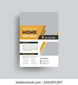 Dream Home For sale, Real estate home sale flyer template. Real Estate Flyer Design fully editable design