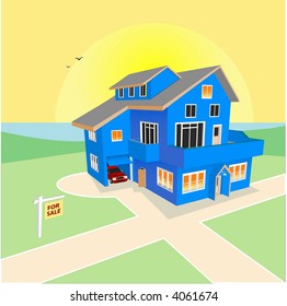 Dream Home for Sale (Vector fully resizable and editable)