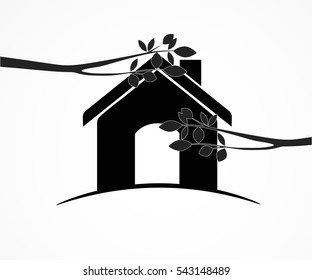 Dream House. Icon home. Vector.