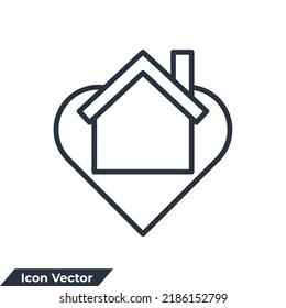 Dream House Icon Logo Vector Illustration. Love And House Symbol Template For Graphic And Web Design Collection