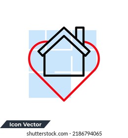 Dream House Icon Logo Vector Illustration. Love And House Symbol Template For Graphic And Web Design Collection