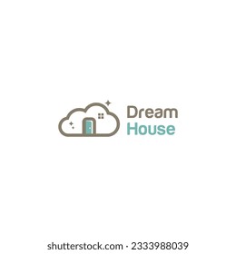 dream house logo design on isolated background