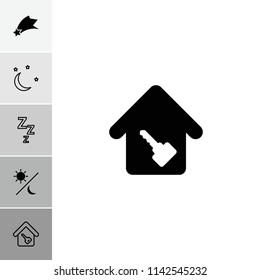 Dream icon. collection of 6 dream filled and outline icons such as home key, zzz. editable dream icons for web and mobile.