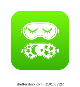 Dream icon green vector isolated on white background